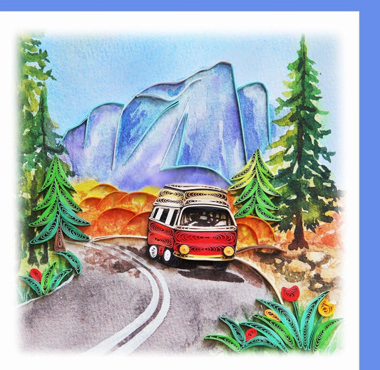Roadtrip - Quilling card