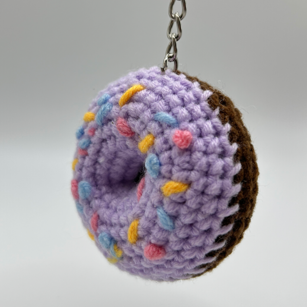 Donut Crochet Keychain