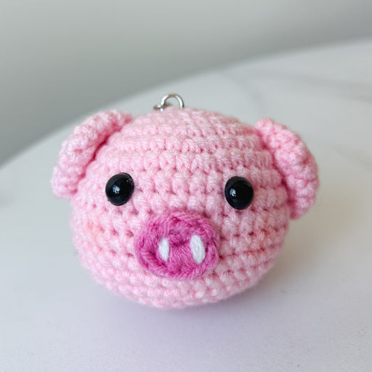 Baby Porker Pork crochet keychain