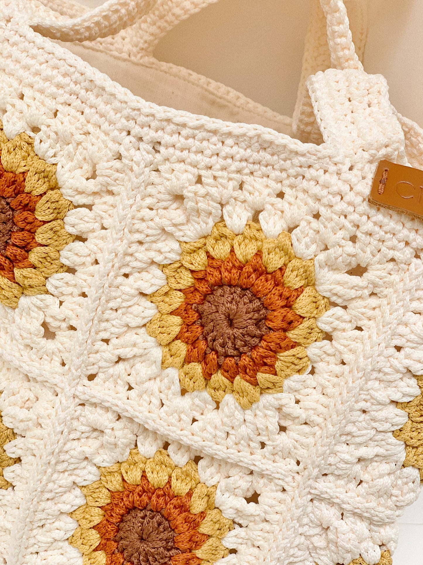 Sunflower Crochet Tote Bag