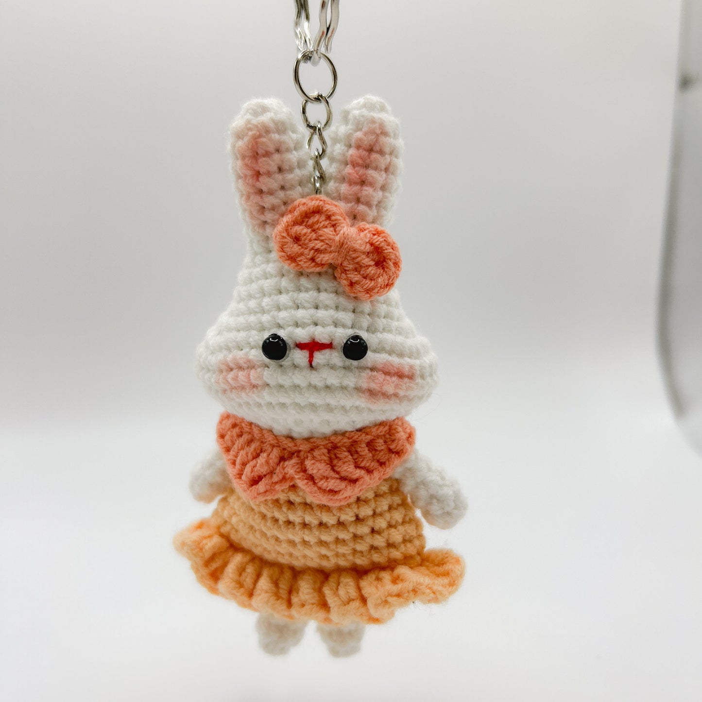 Angel Bunny Crochet Keychain  | keyrings