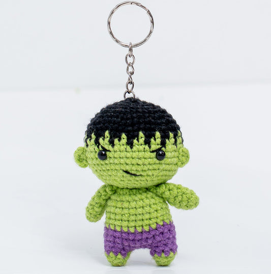 Hulk Crochet Keychain