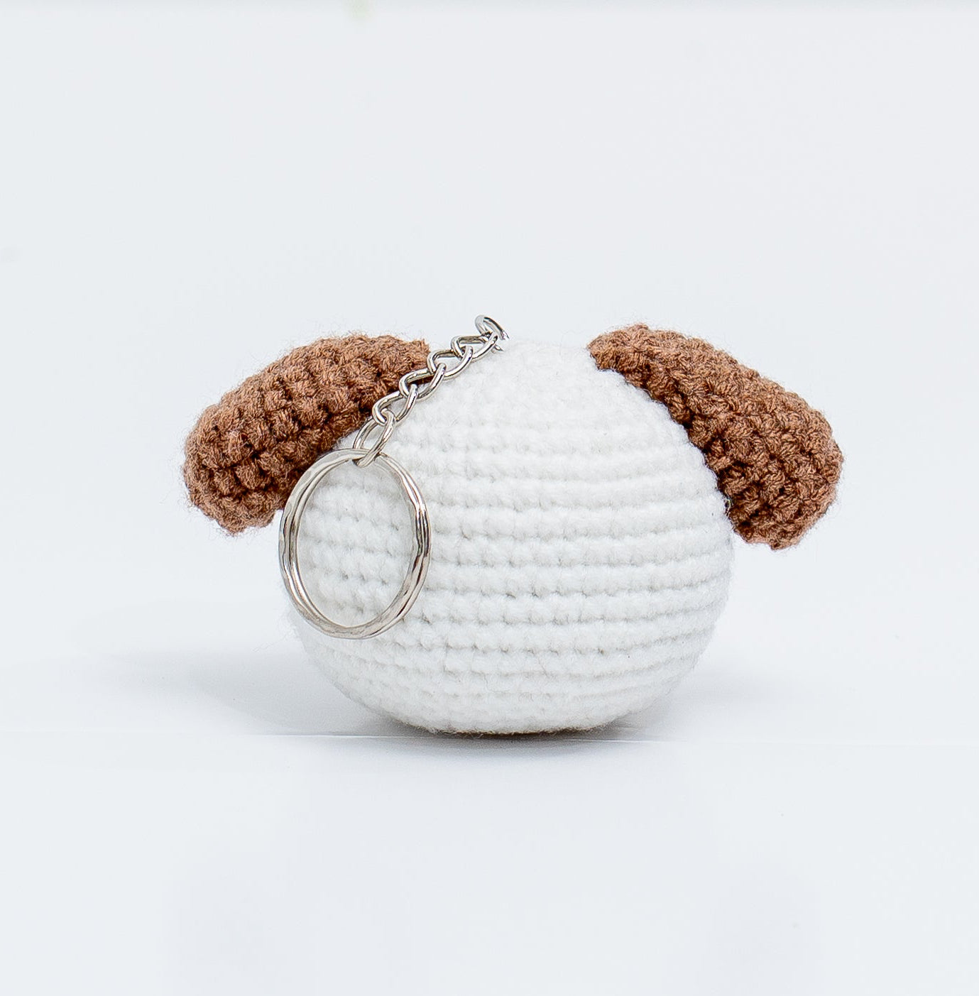 Baby Jester Dog crochet keychain