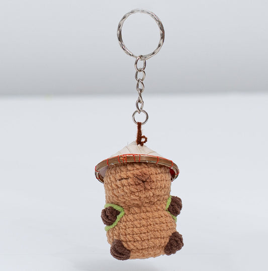 Vietnamese Capybara Crochet Keychain