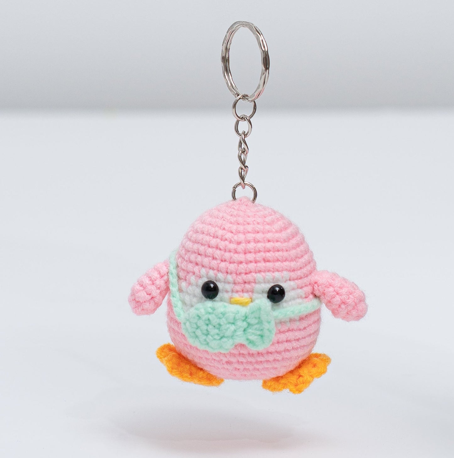 Crossbody Bag Penguin Crochet Keychain