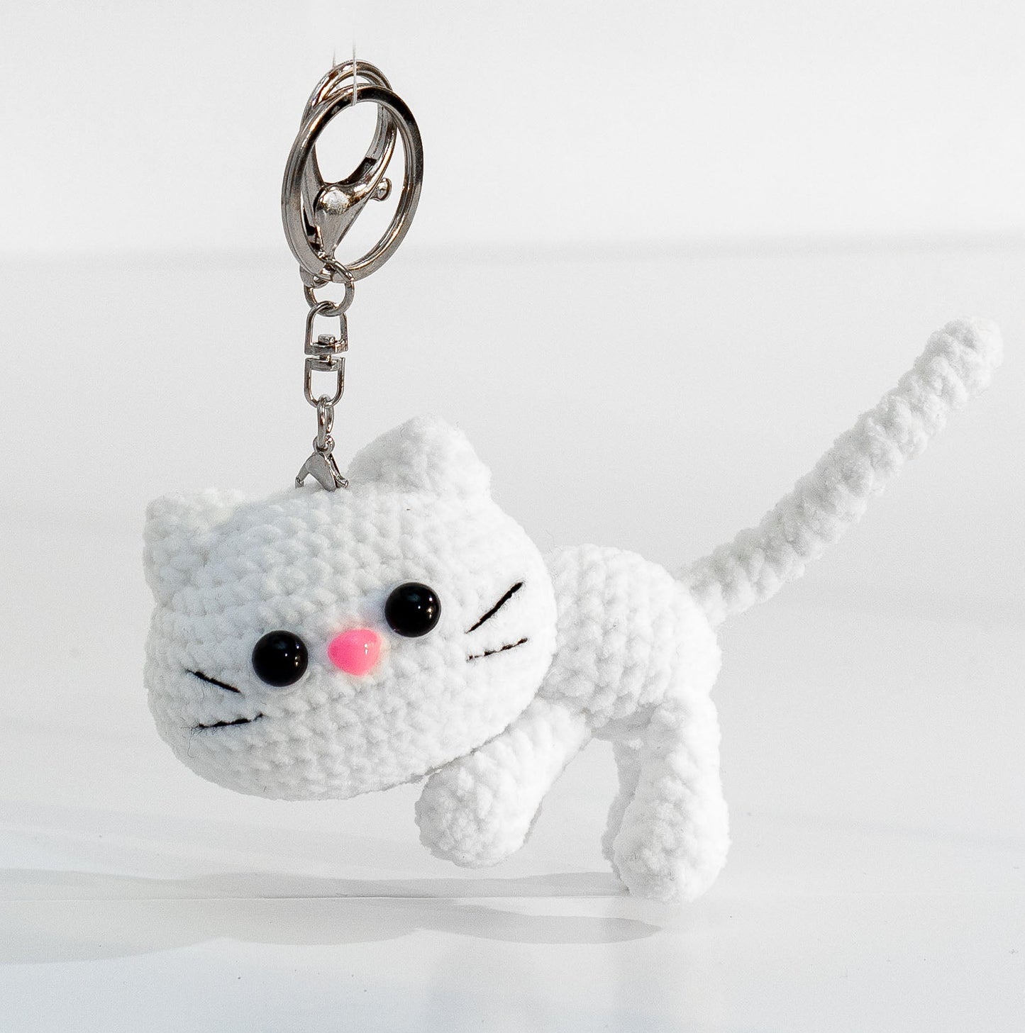 Long Tail Cat Crochet keychain