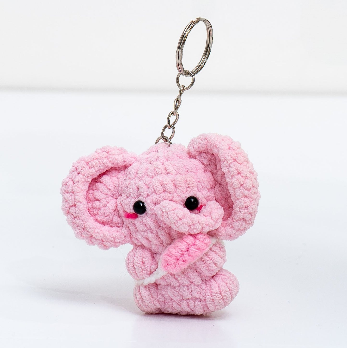 Elephant The Explorer Crochet Keychain