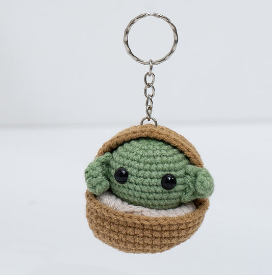 Baby Yoda Crochet Keychain