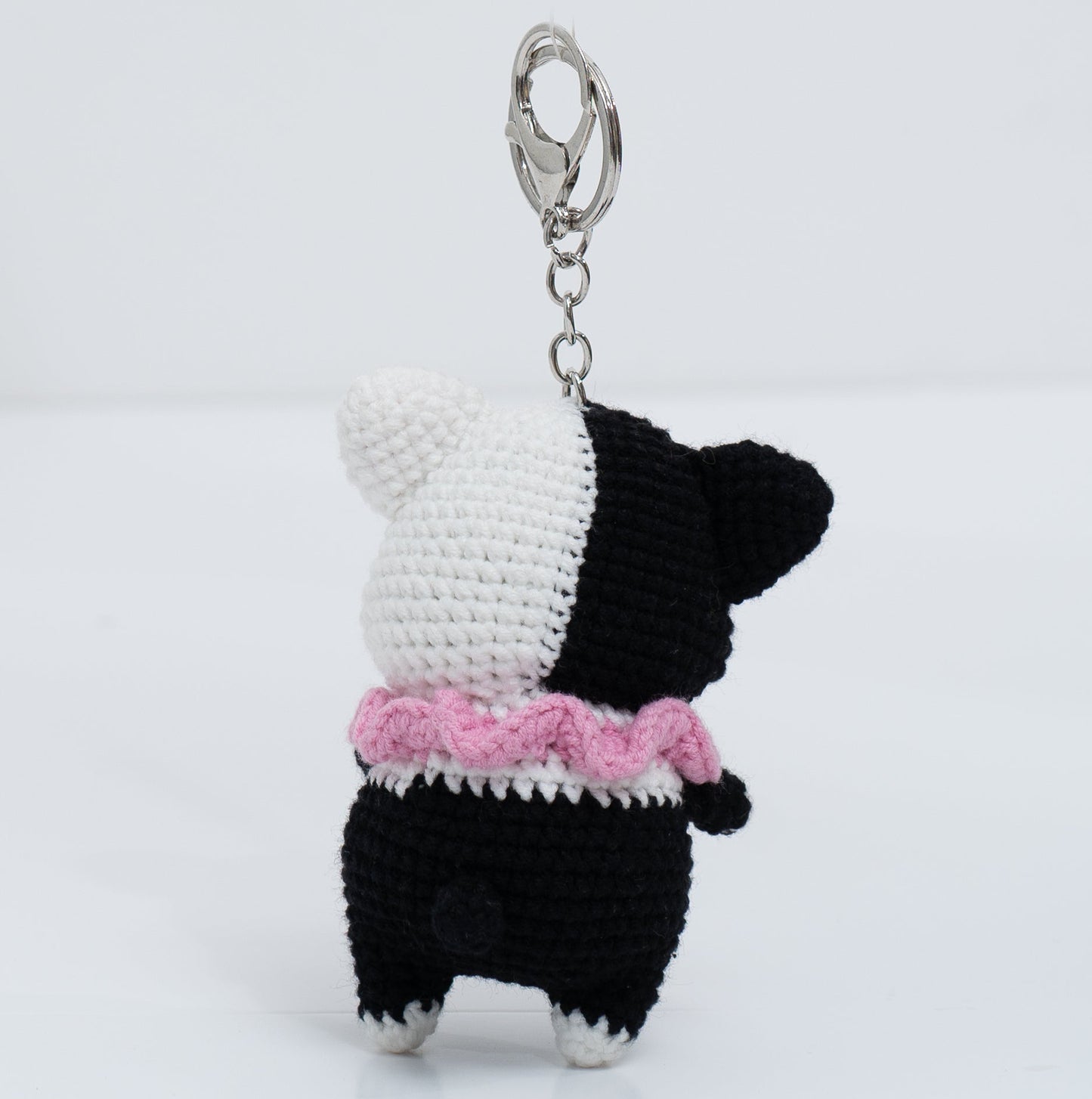 Clown Collar Bear crochet keychain