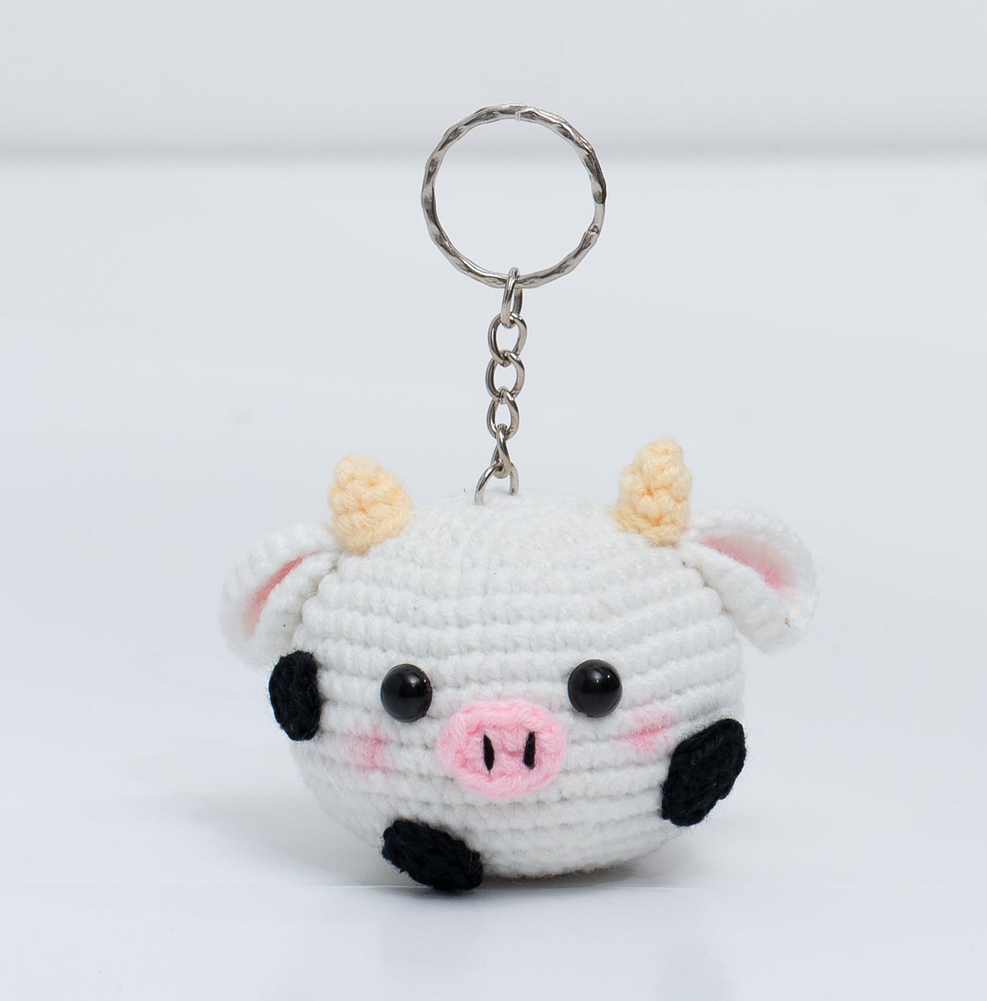 Baby Lenny Cow crochet keychain
