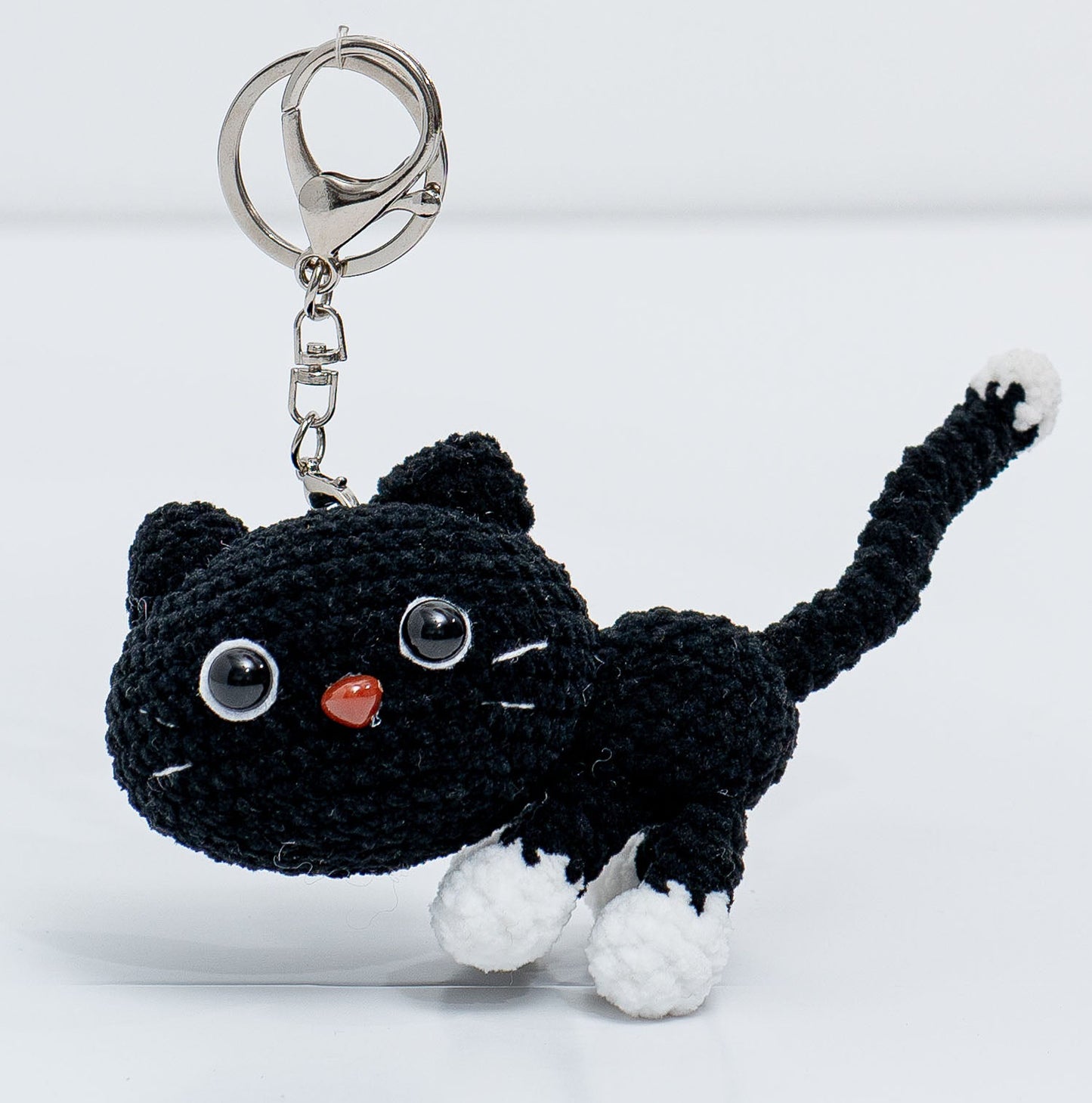 Long Tail Cat Crochet keychain