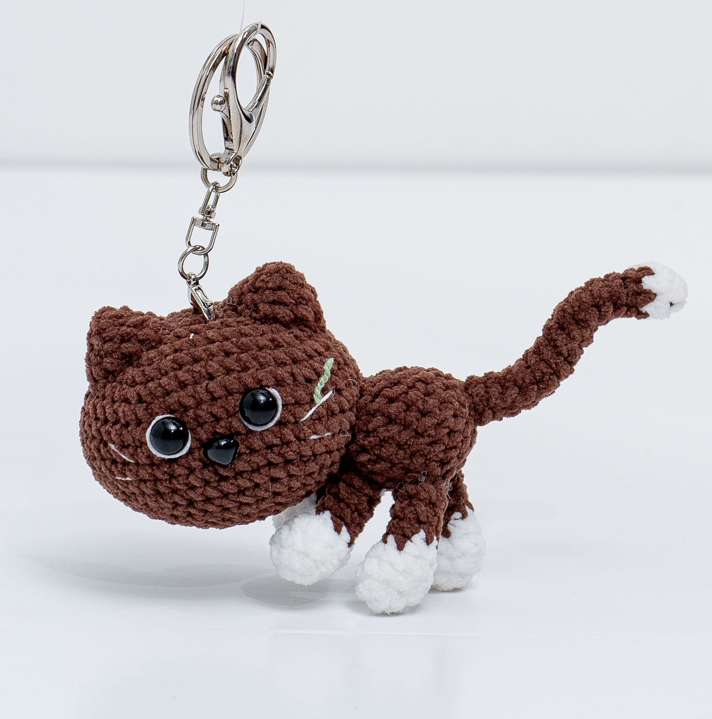 Long Tail Cat Crochet keychain