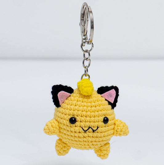 Pokemon Meowth Crochet Keychain