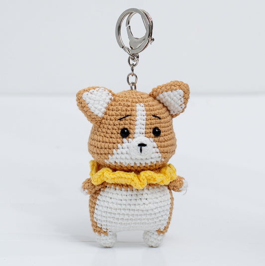 Clown Collar Pupperoni Crochet Keychain