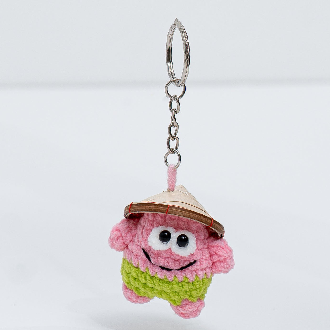 Patrick Star Crochet Keychain