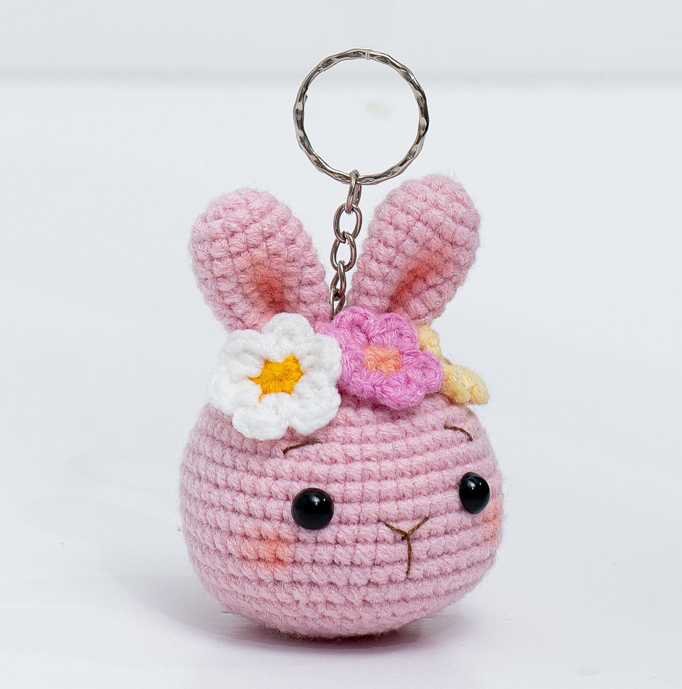 Easter Bunny Crochet Keychain