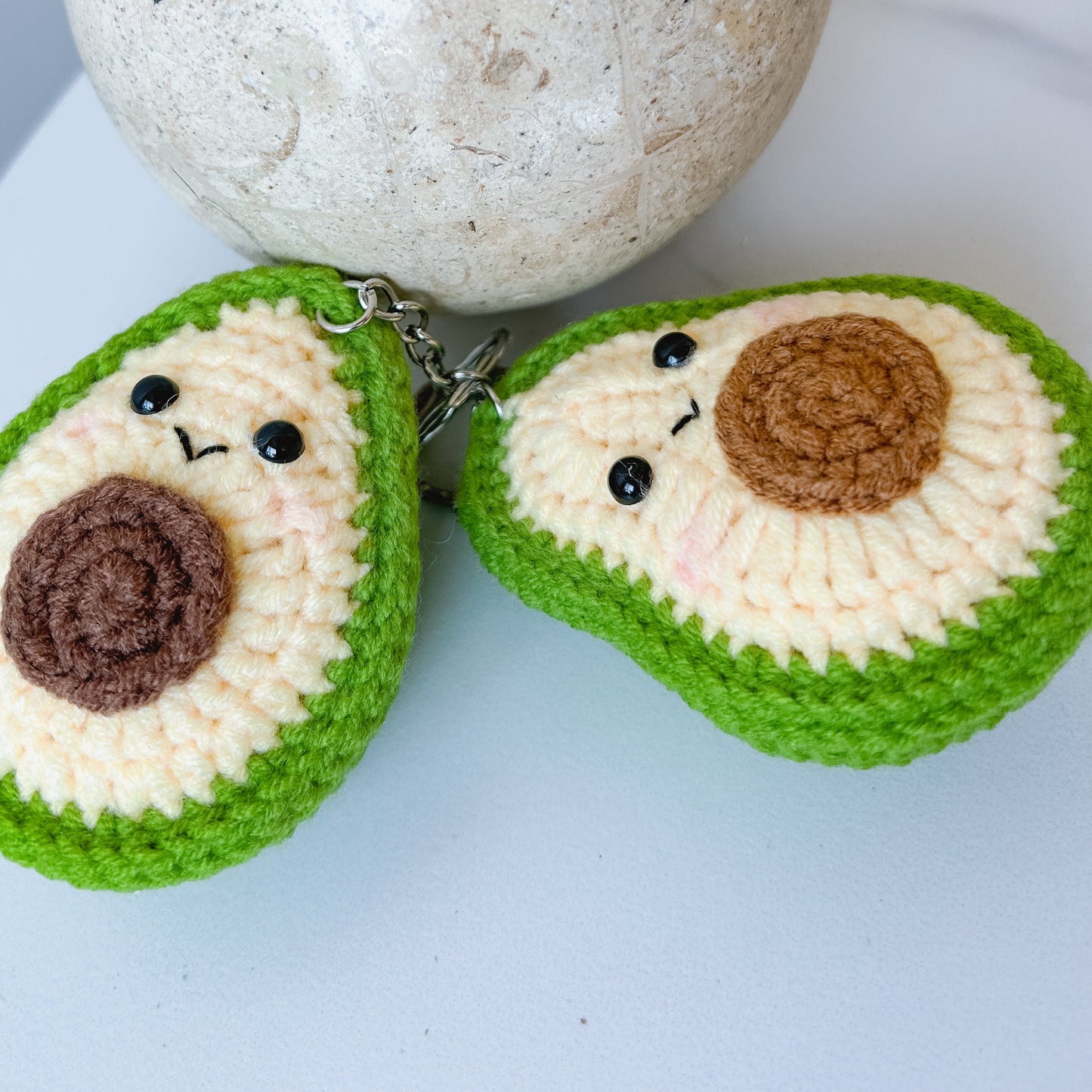 Avocado Crochet Keychain