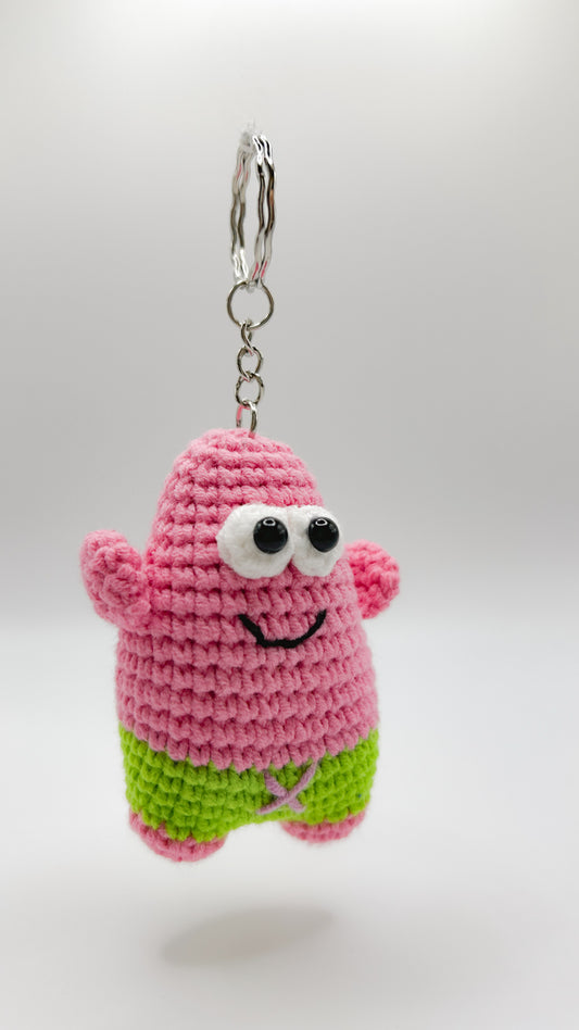 Patric Crochet Star Keychain with Keyrings - cute and unique accessories | Churi
