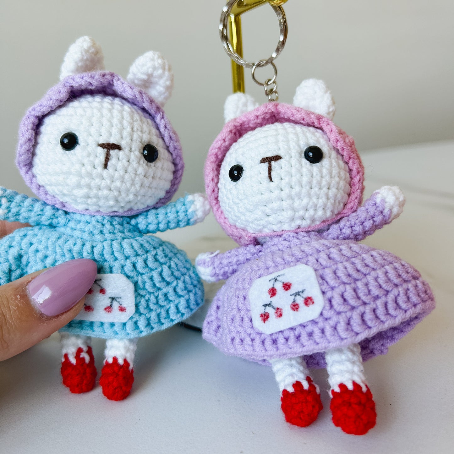 Granny Bunny  Crochet Keychain