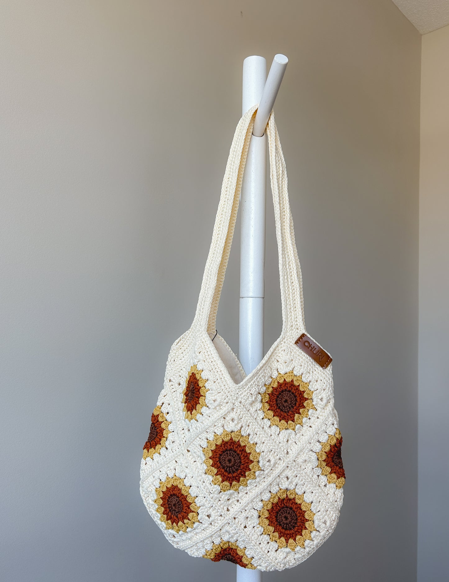 Sunflower Crochet Tote Bag
