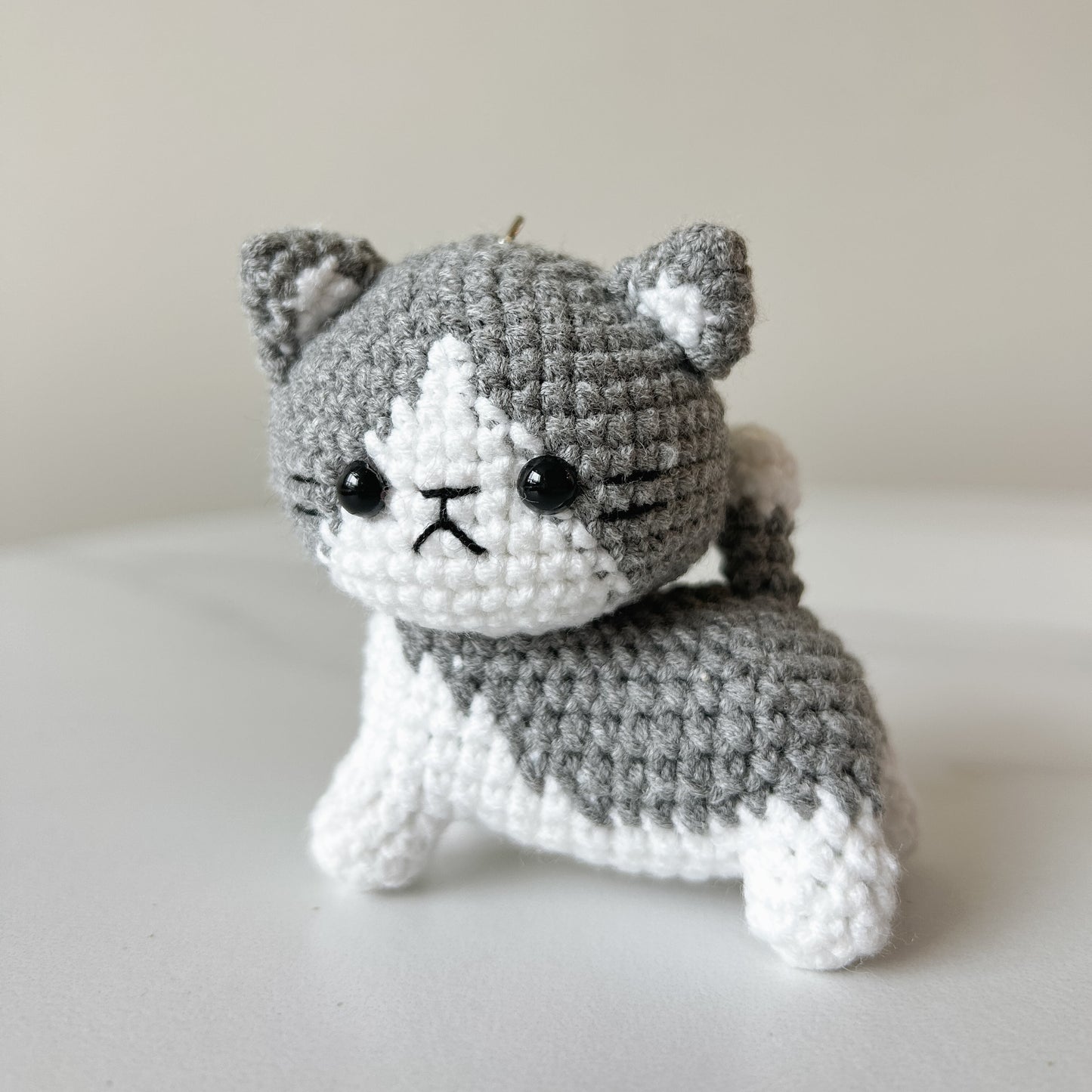 Jingle Cat Crochet Keychain