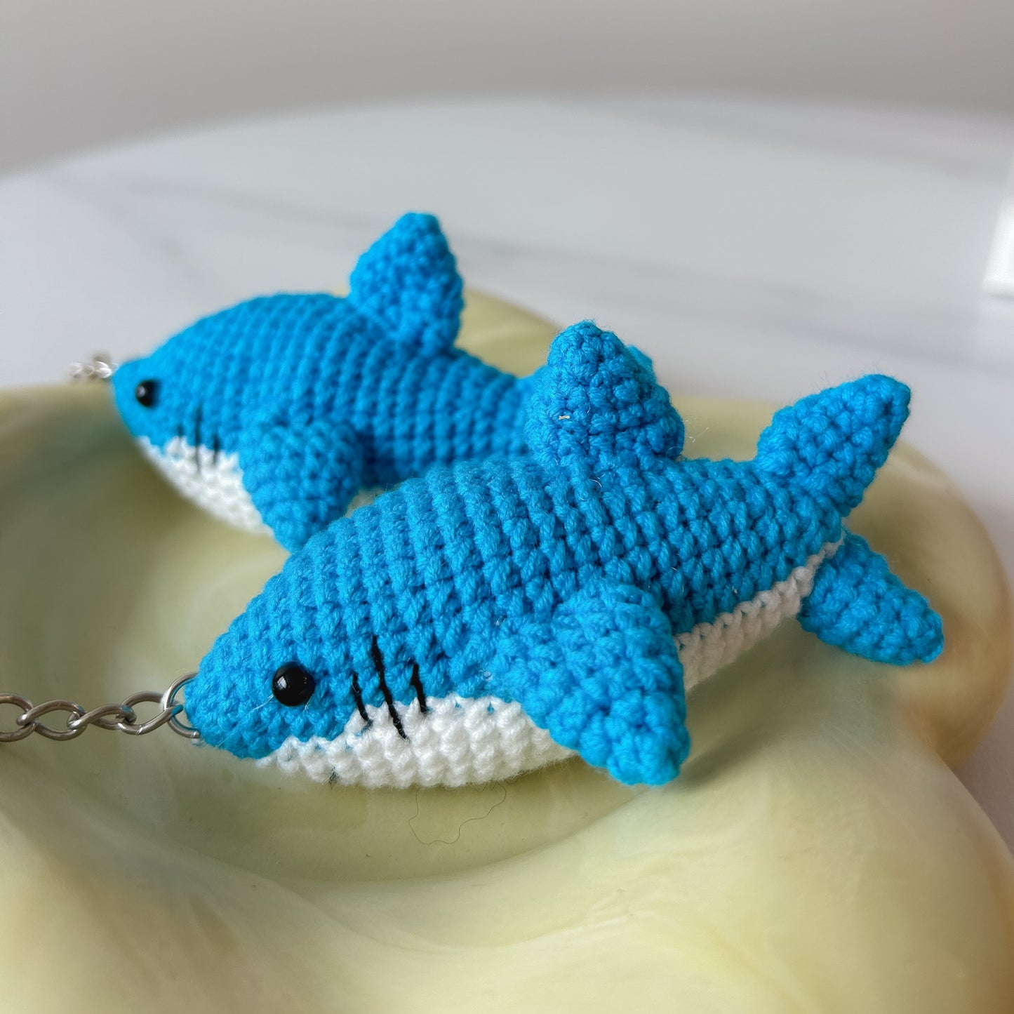 Shark Crochet Keychain