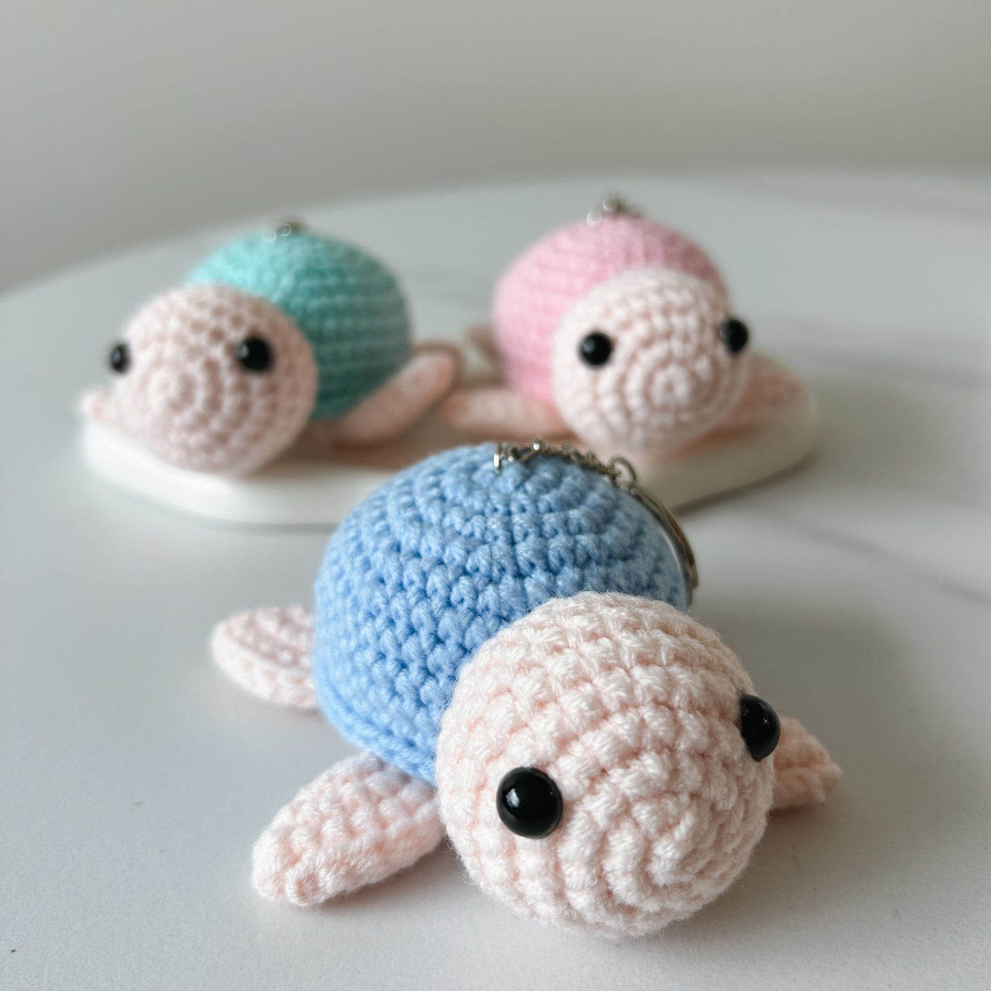 Sea Turtle Crochet Keychain
