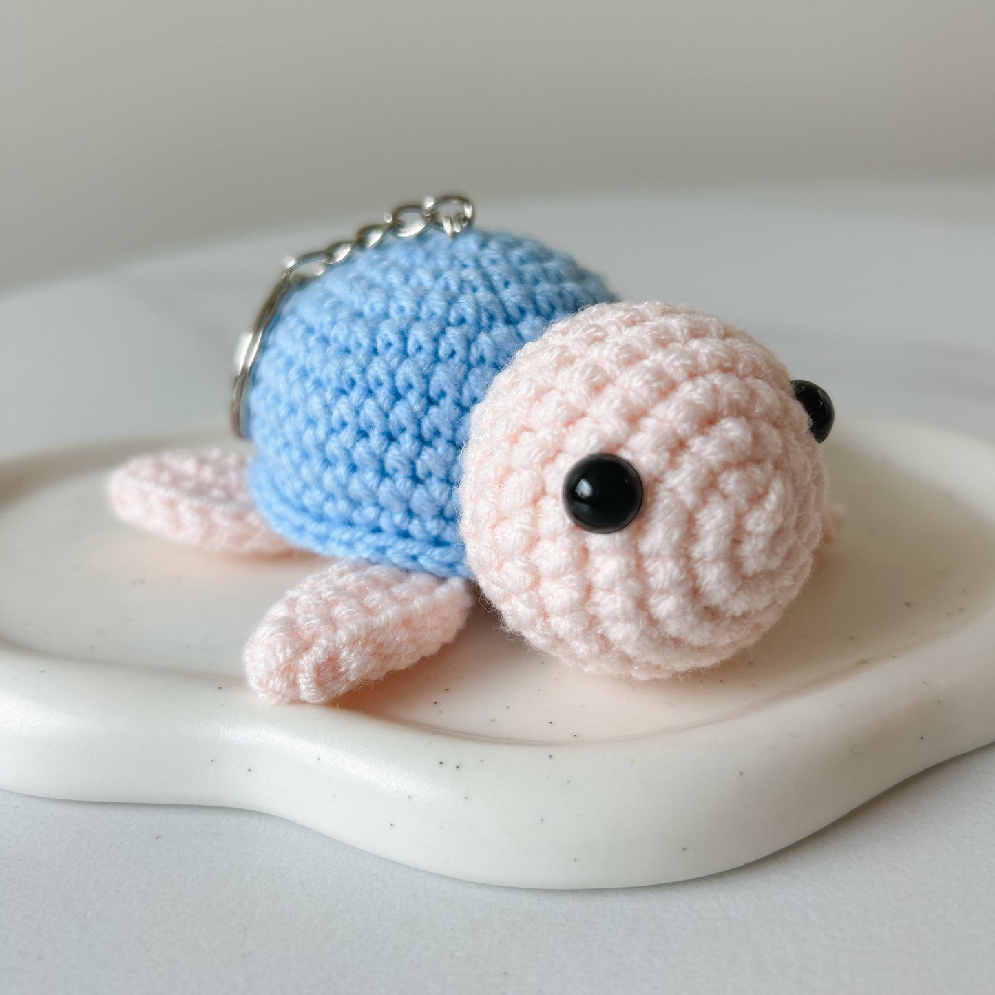 Sea Turtle Crochet Keychain