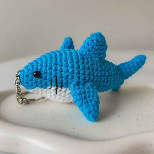 Shark Crochet Keychain