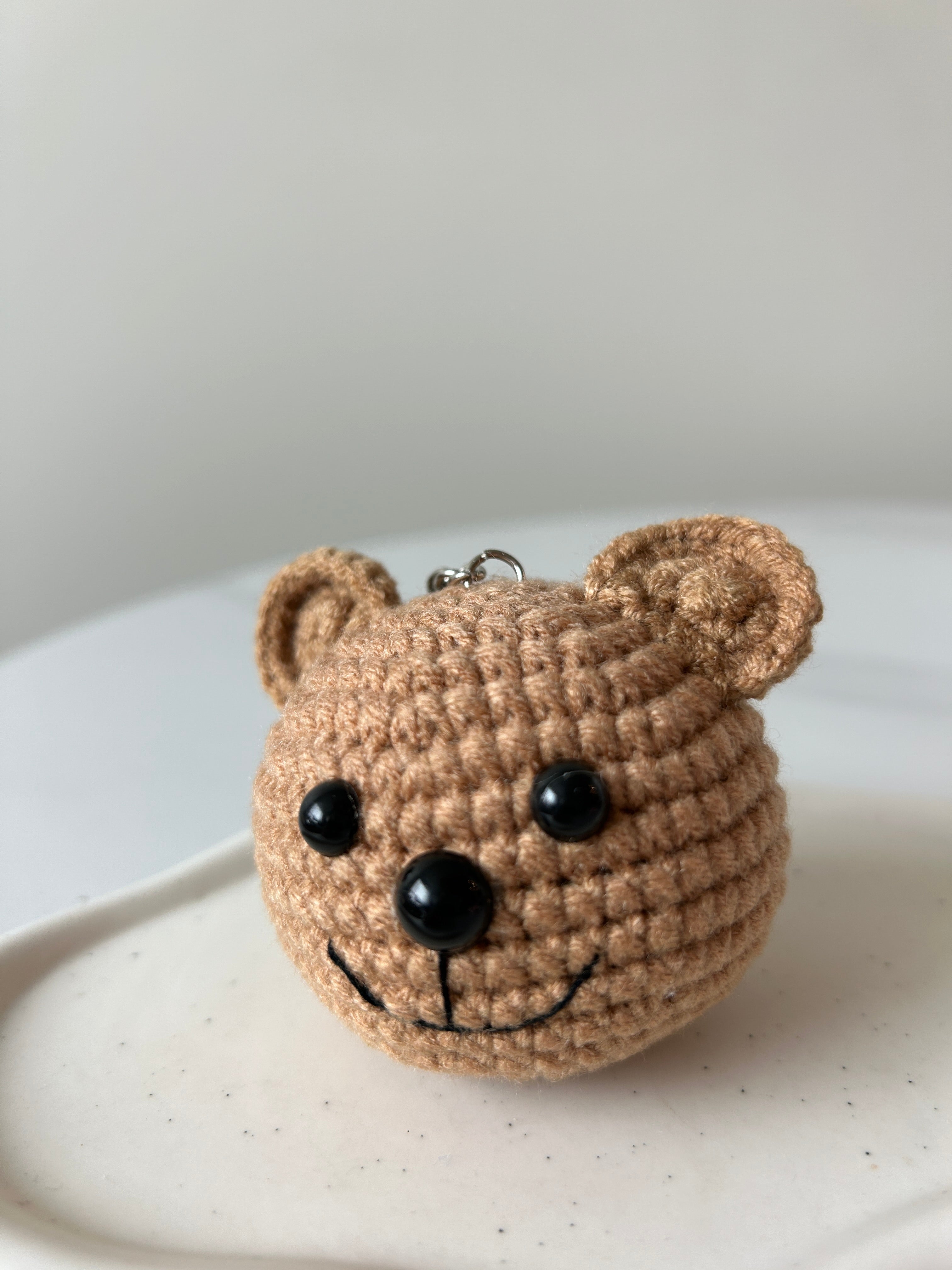 Bear Crochet Keychain Handmade with Love CHURI
