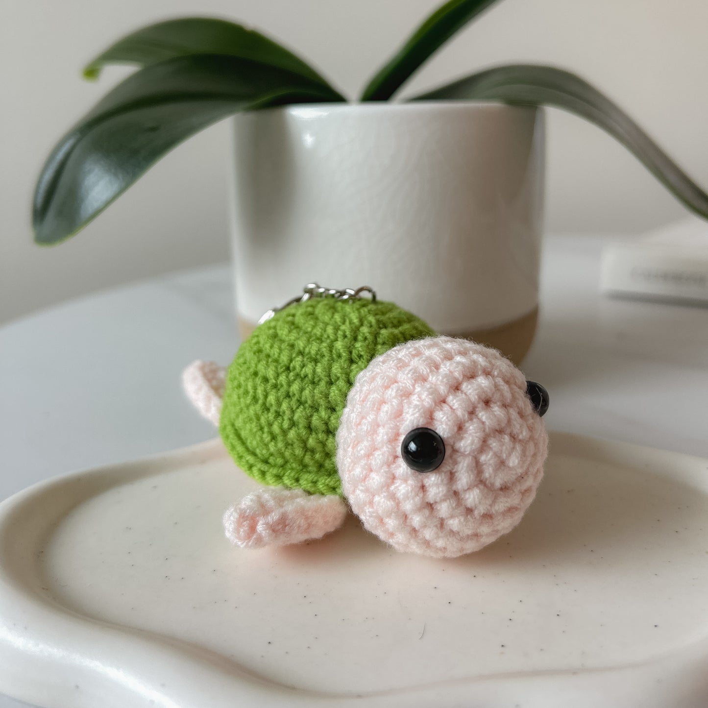 Sea Turtle Crochet Keychain