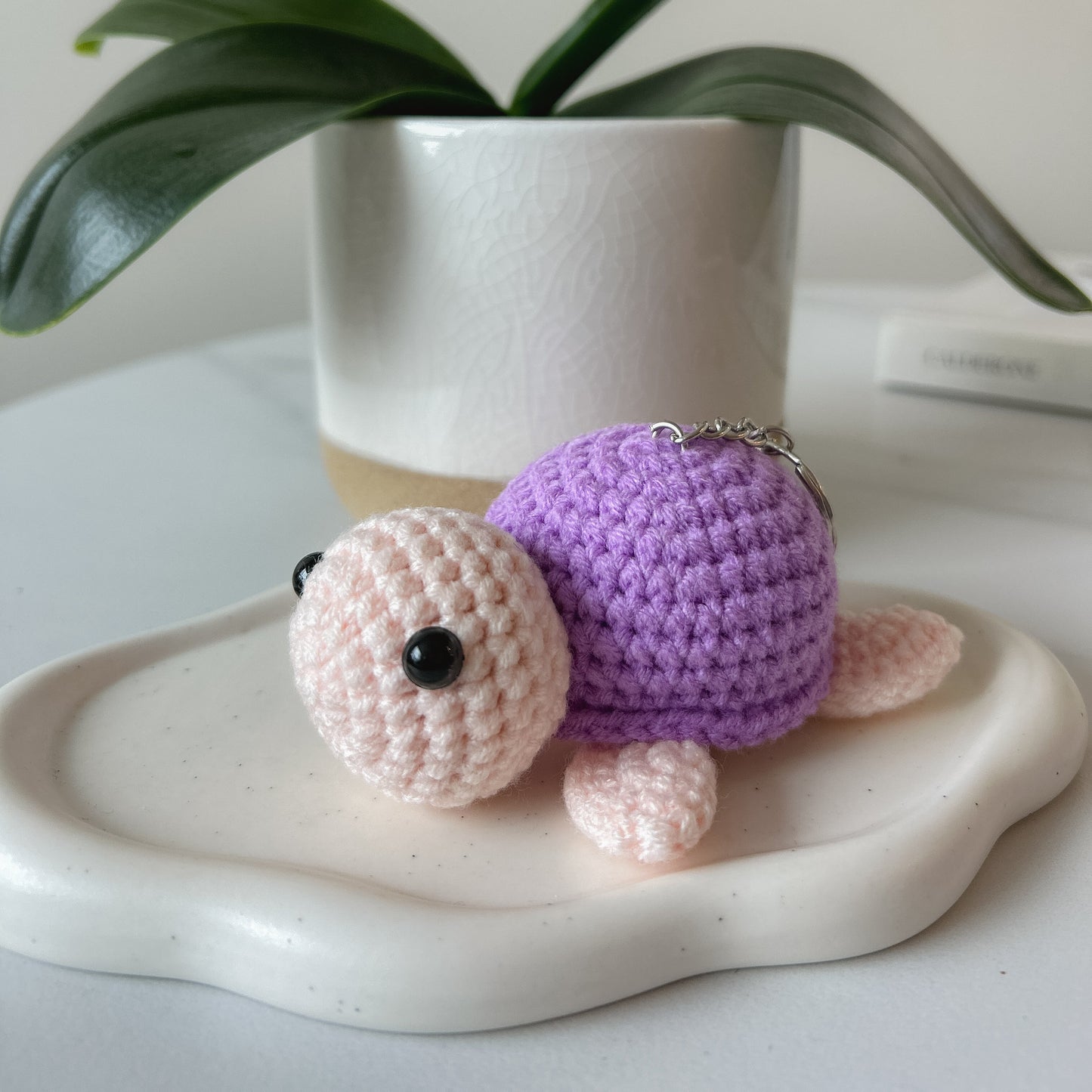 Sea Turtle Crochet Keychain