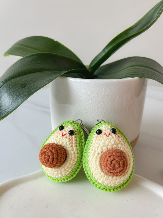 Avocado Crochet Keychain