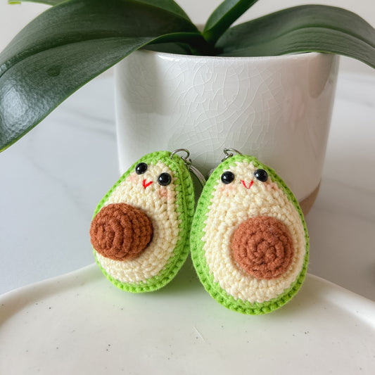 Avocado Crochet Keychain