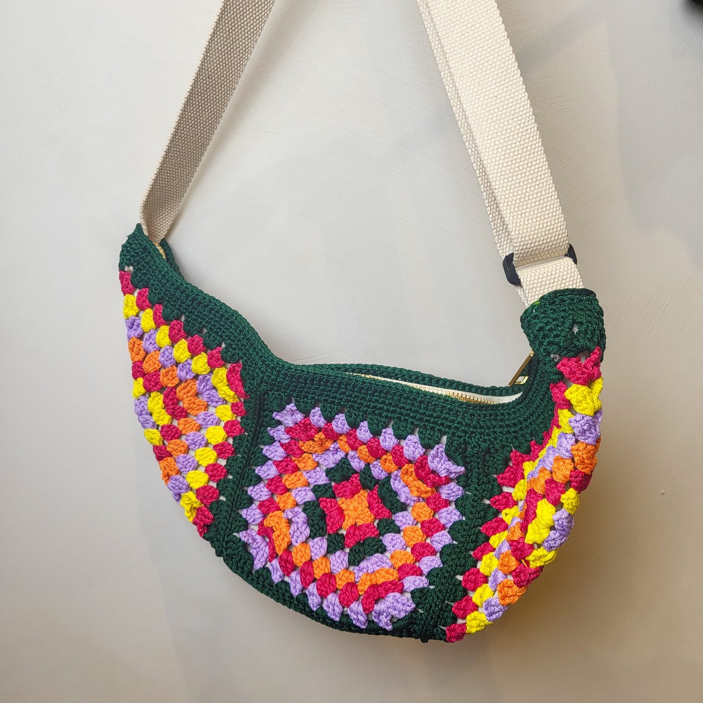 Dumpling Crossbody Crochet Bag