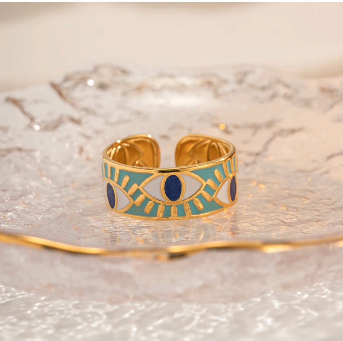 Evil Eye Ring 18k Gold by churi Evil Eye Ring Gold for Women – CHURI