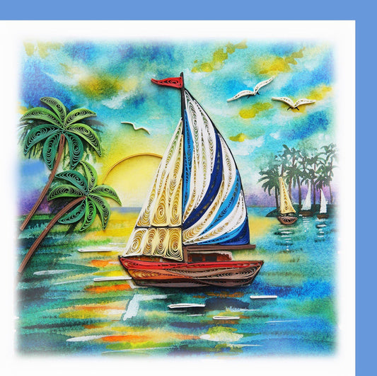 Sail Boat Quilling Card