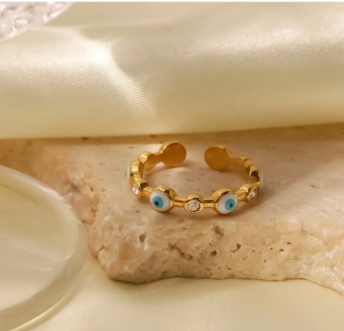 Dainty Evil Eye Ring