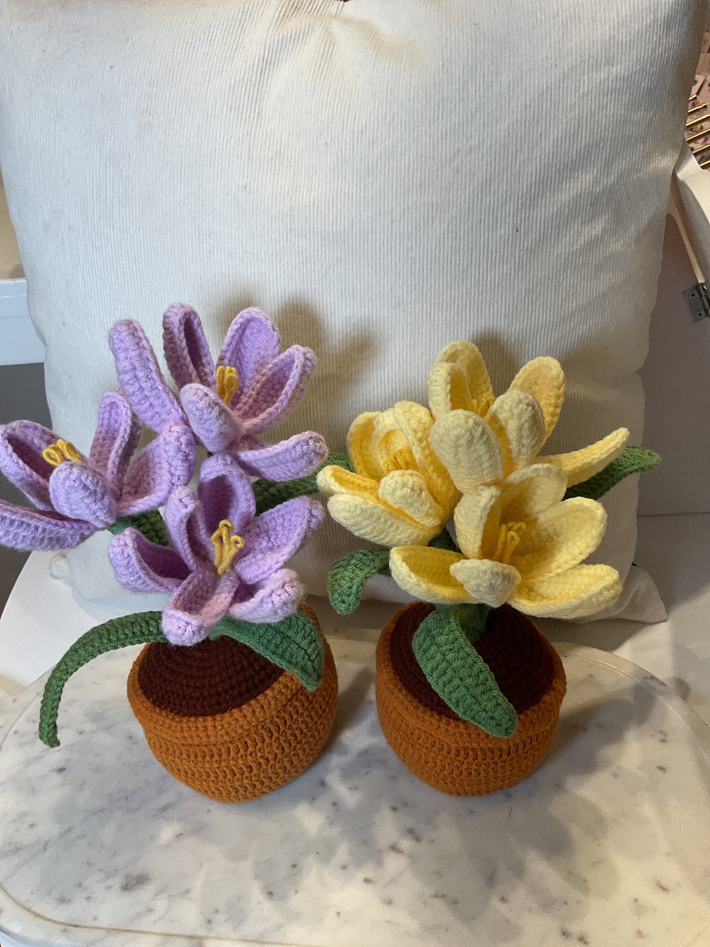 Pot Crochet Flower