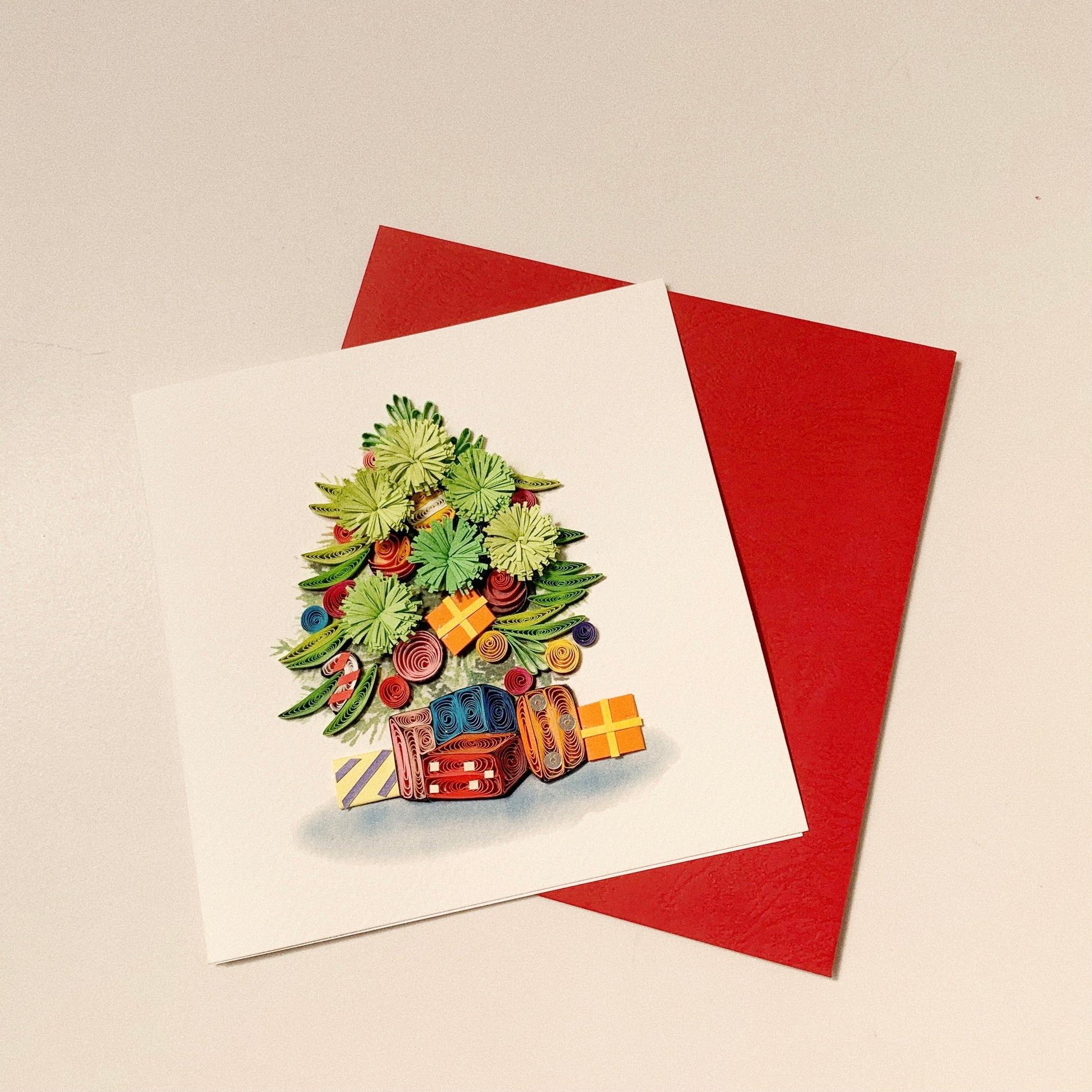 Christmas Tree Quilling Card