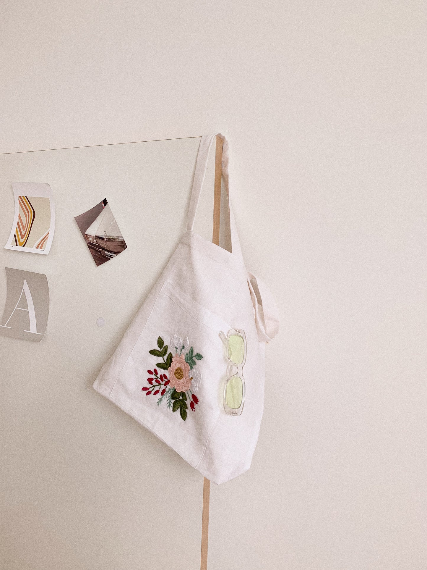 Rose Bouquet Linen canvas Tote Bag