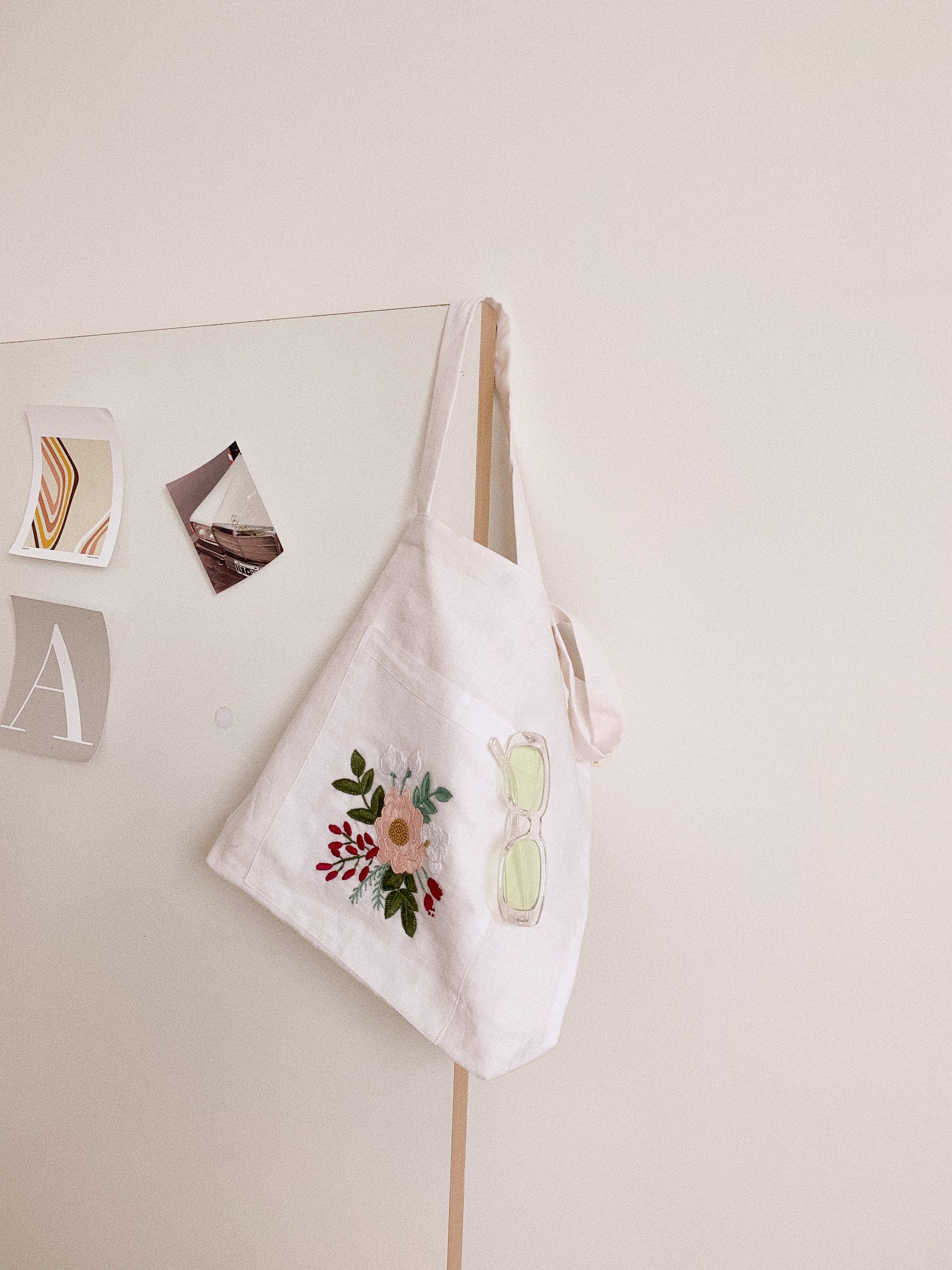 Rose Bouquet Linen canvas Tote Bag