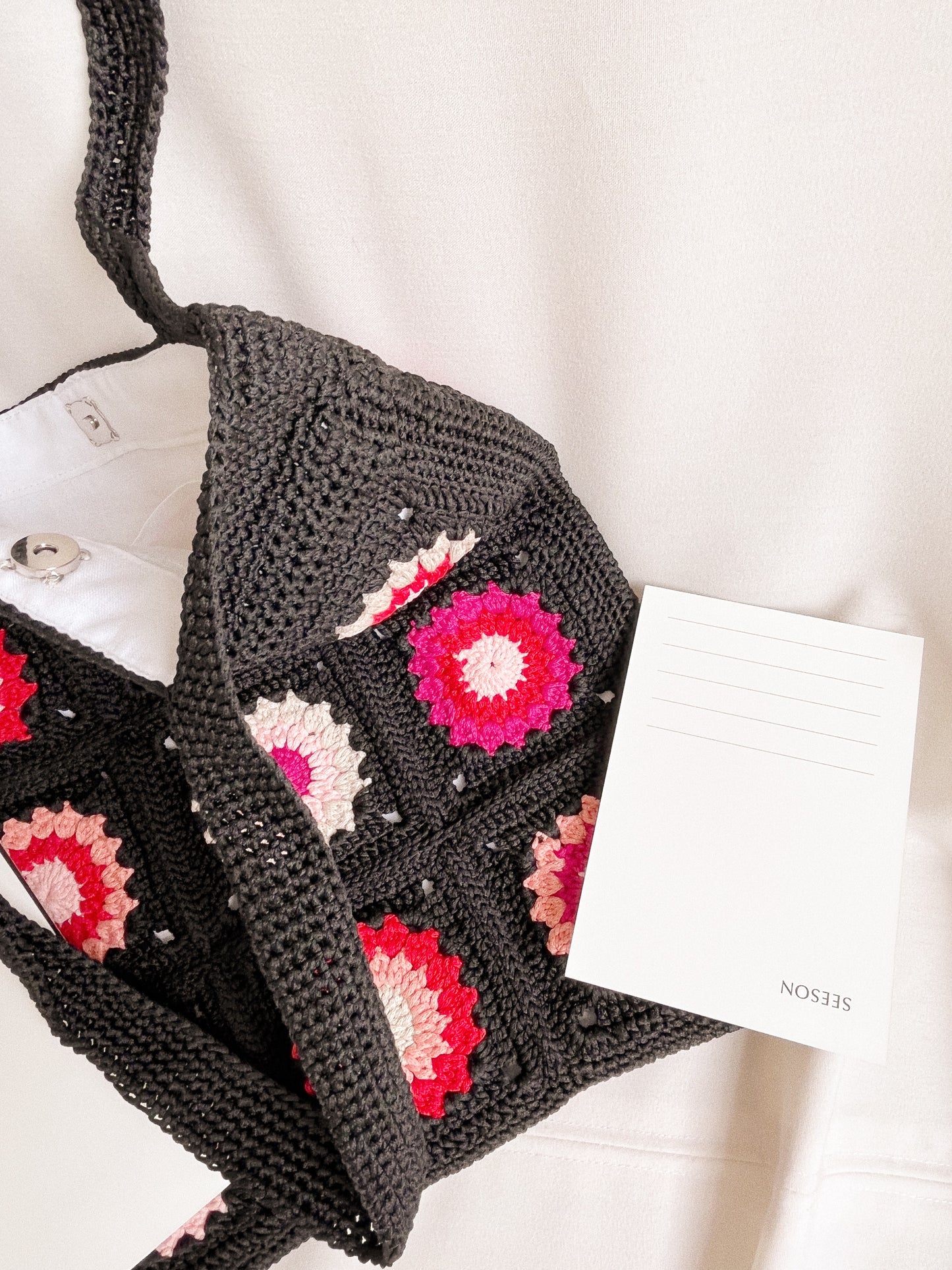 70's Crochet Tote Bag