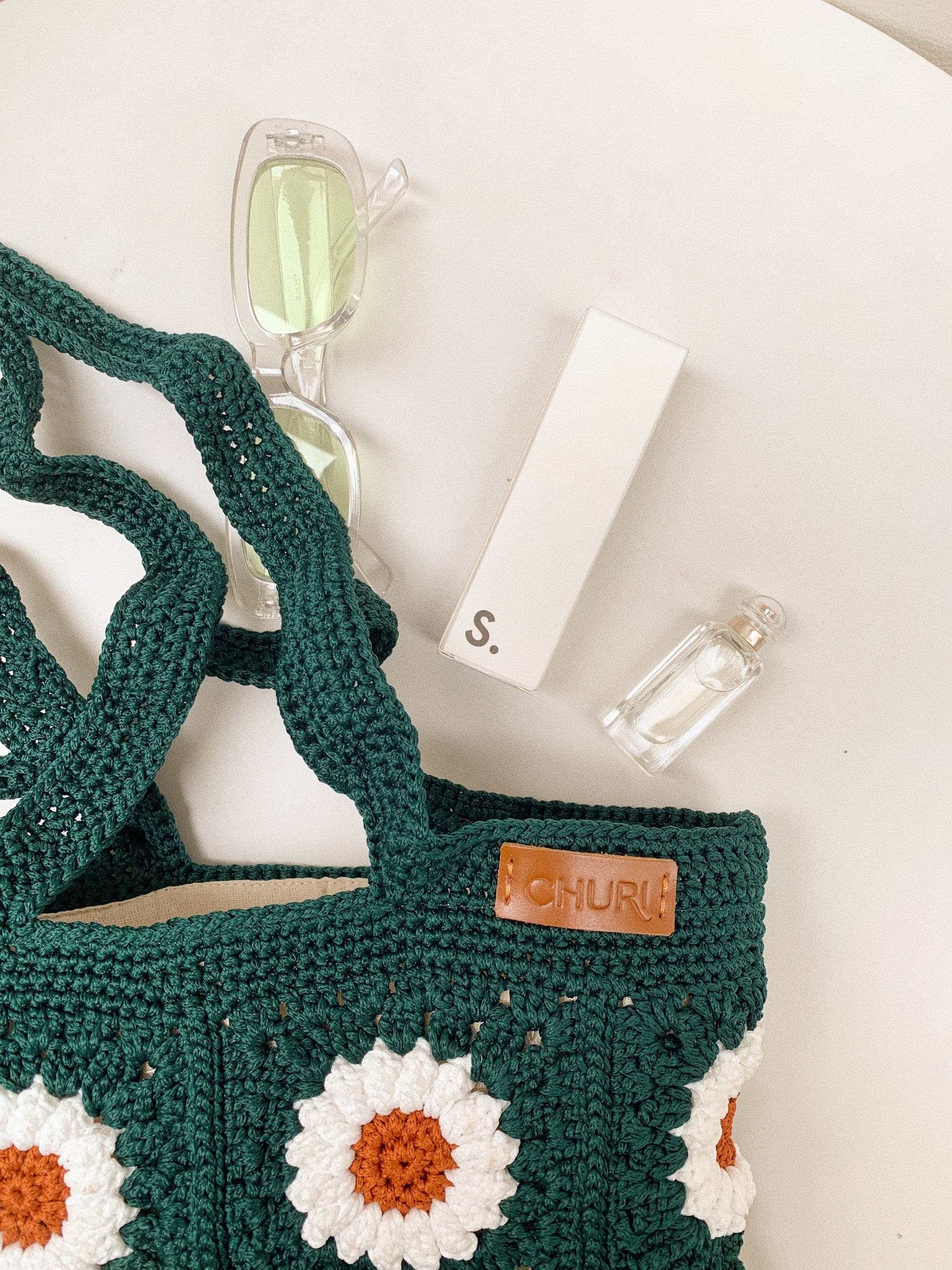 Daisy Flower Crochet Bag