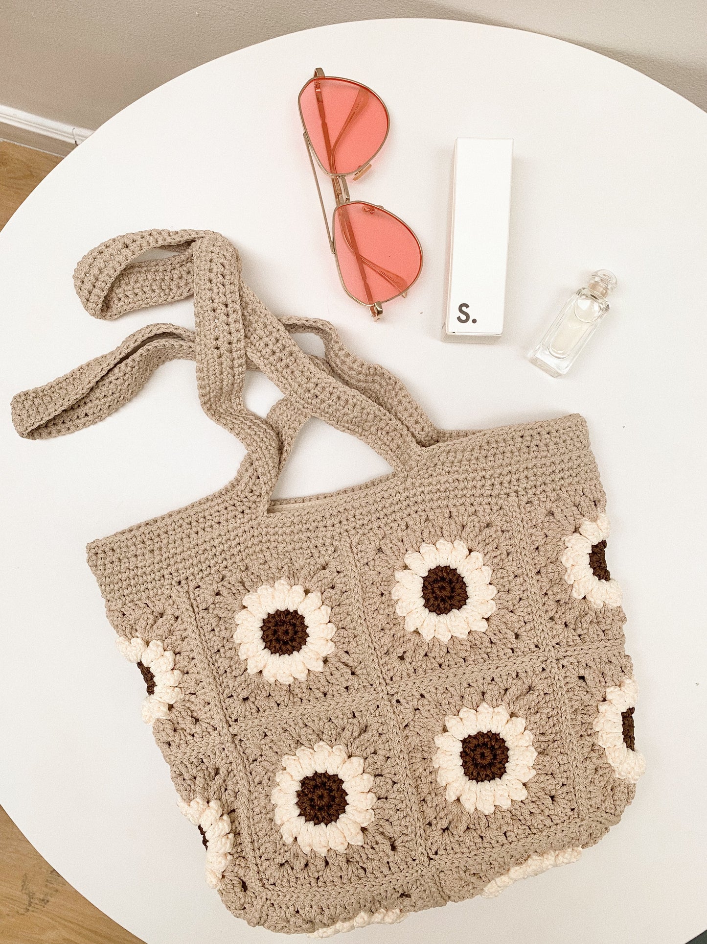 Daisy Flower Crochet Bag