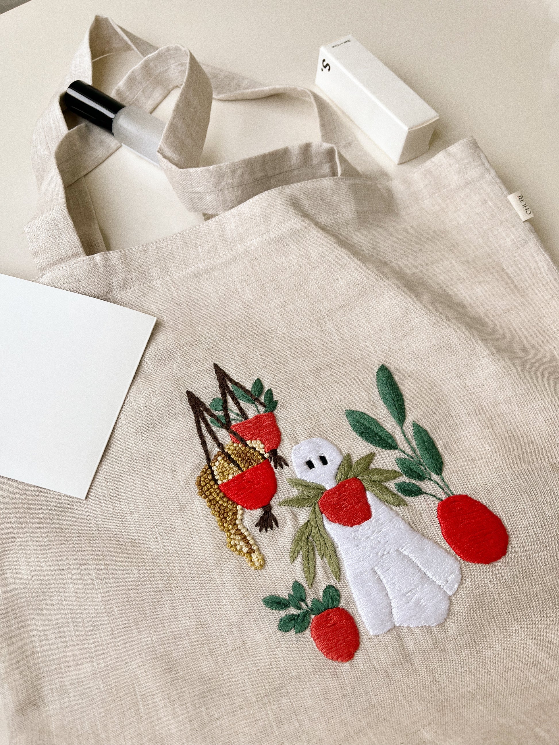 Boo Chillin- Linen canvas Tote Bag