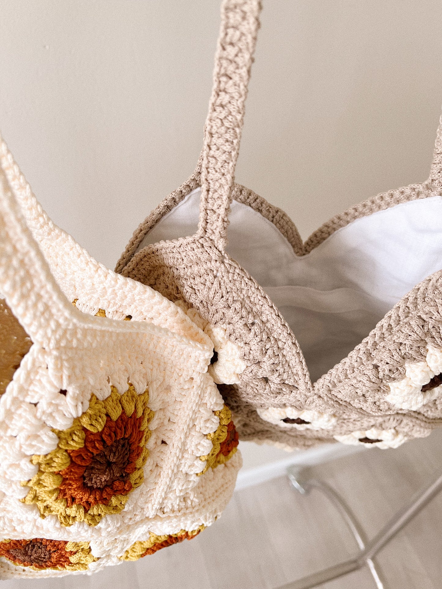 Daisy Flower Crochet Bag