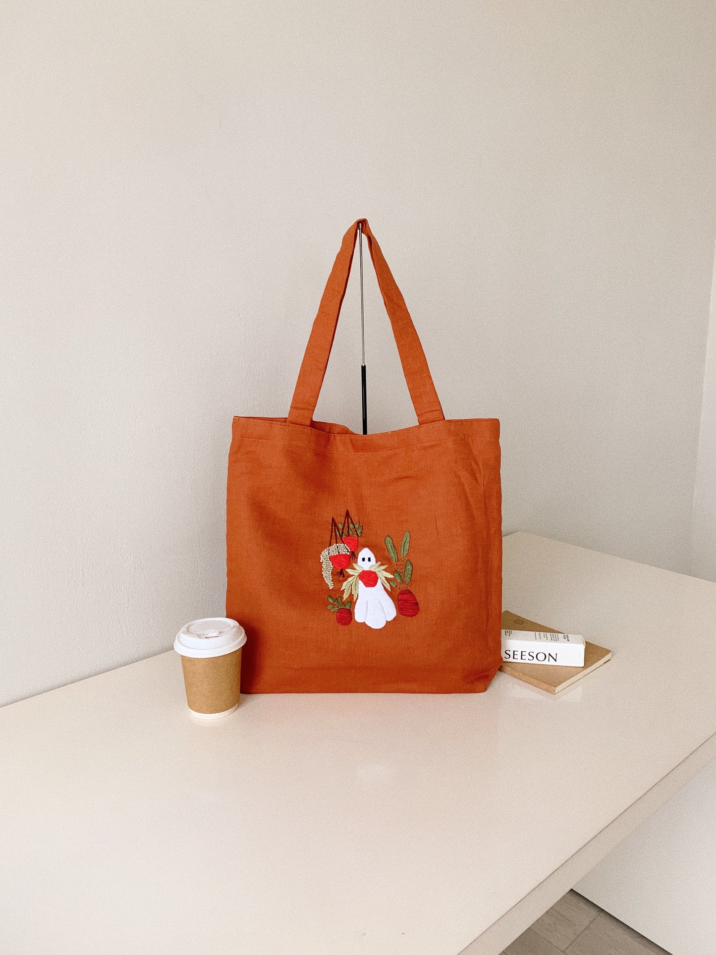 Boo Chillin- Linen canvas Tote Bag