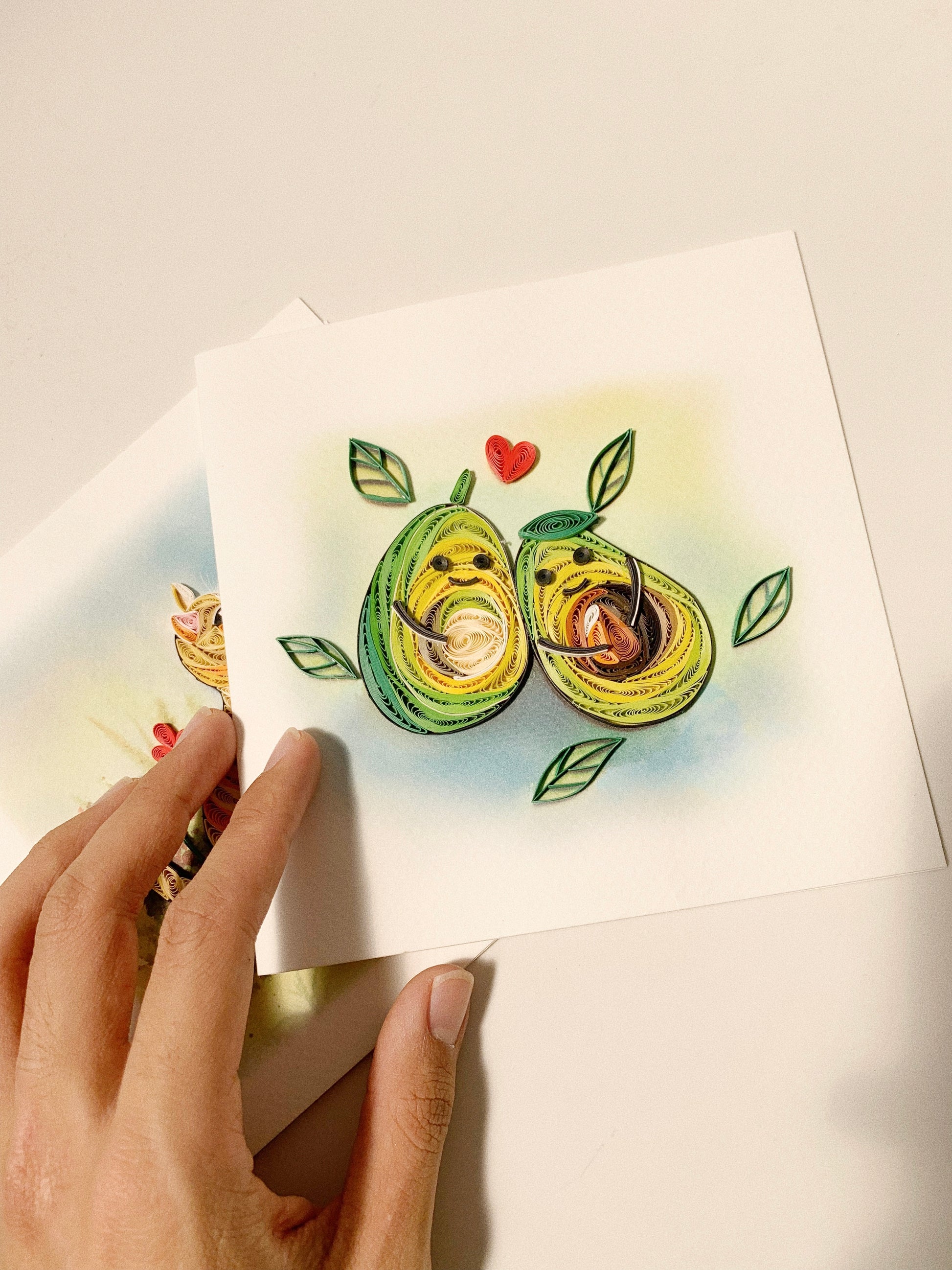 Avocado Lovers Quilling Card
