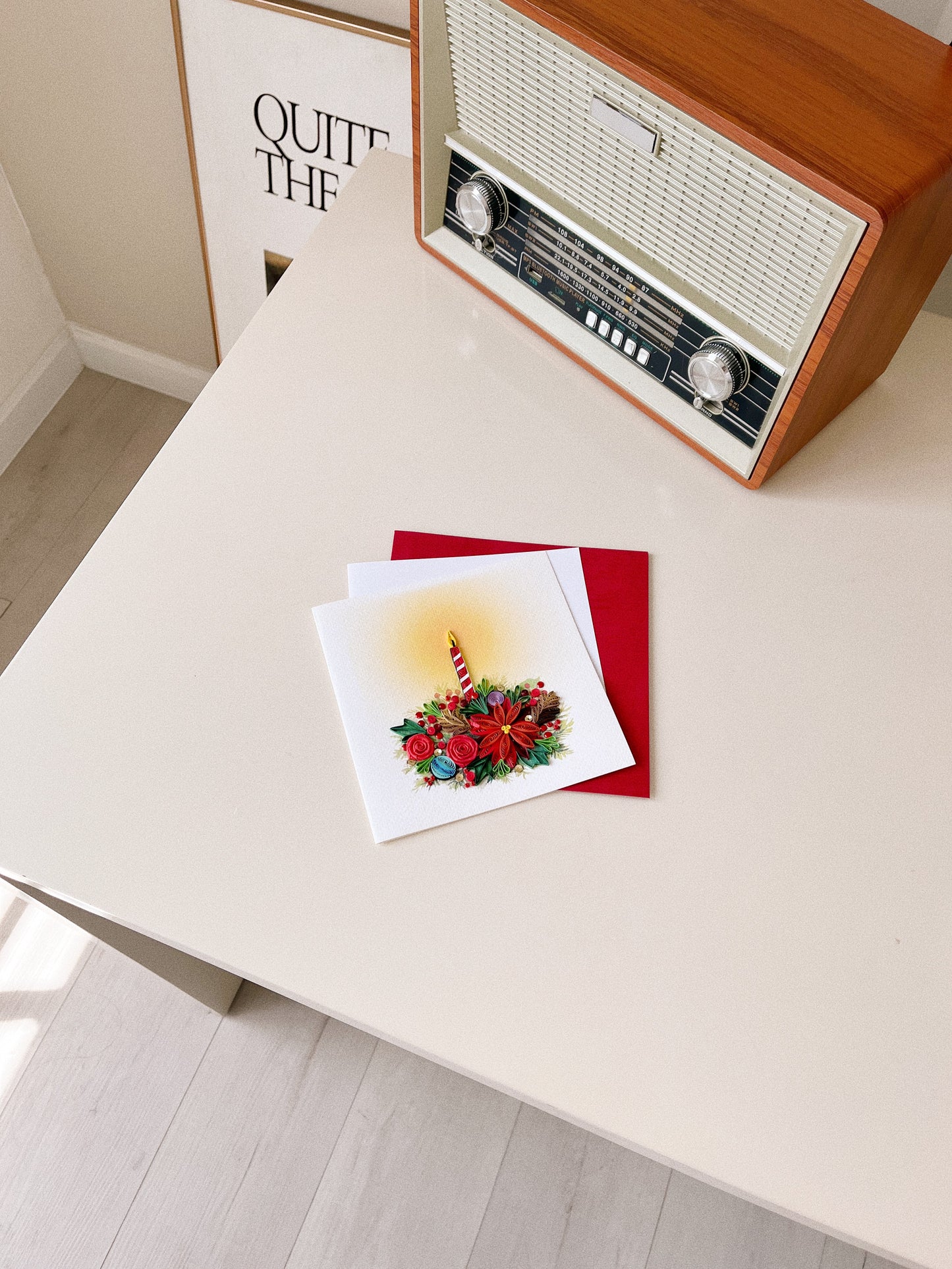 Christmas Candle Quilling Card